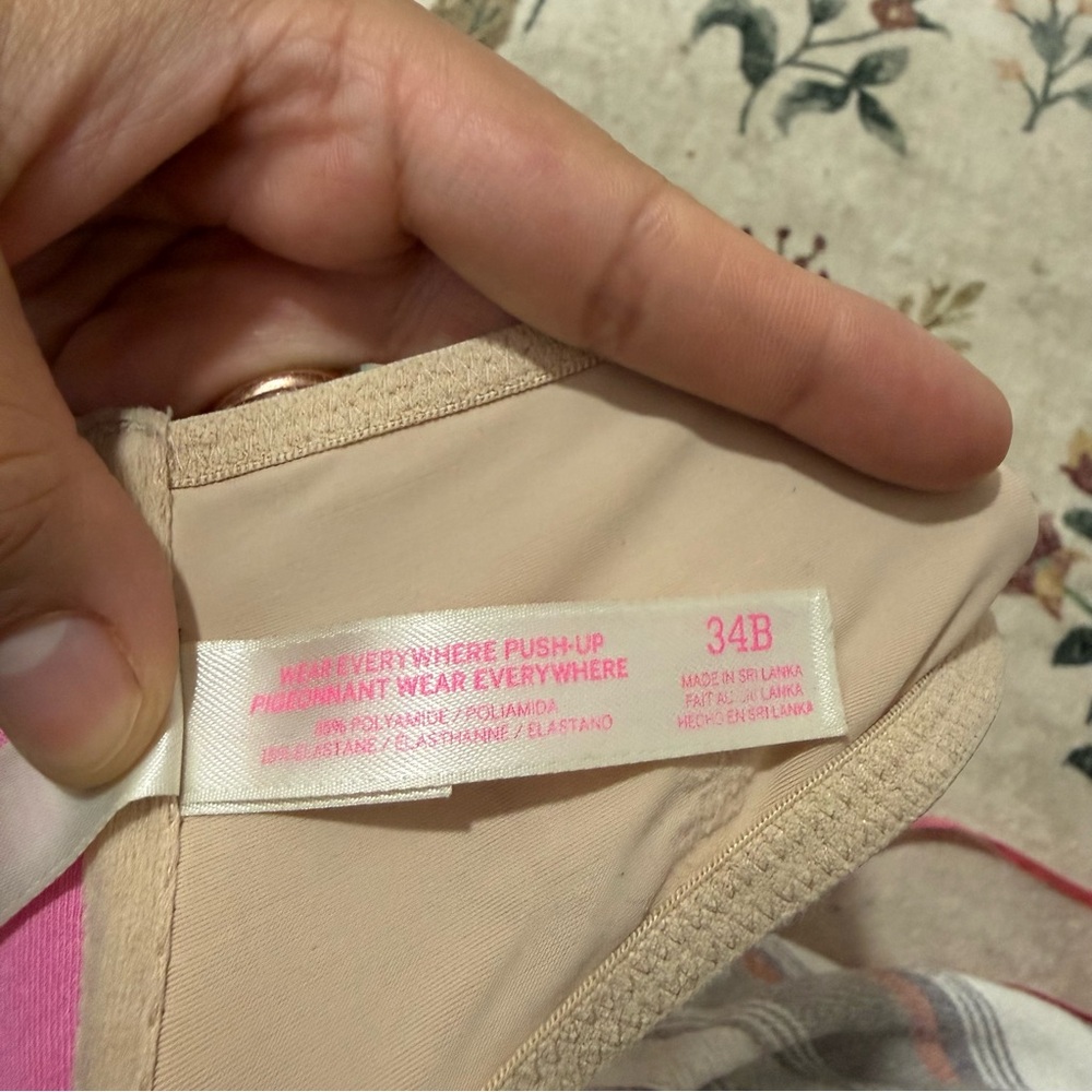 PINK Victoria's Secret Light Beige Bra wear everywhere push up 34B - Picture 4 of 4